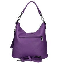 Női bőr kézitáska MI38 sötétlila Made in Italy