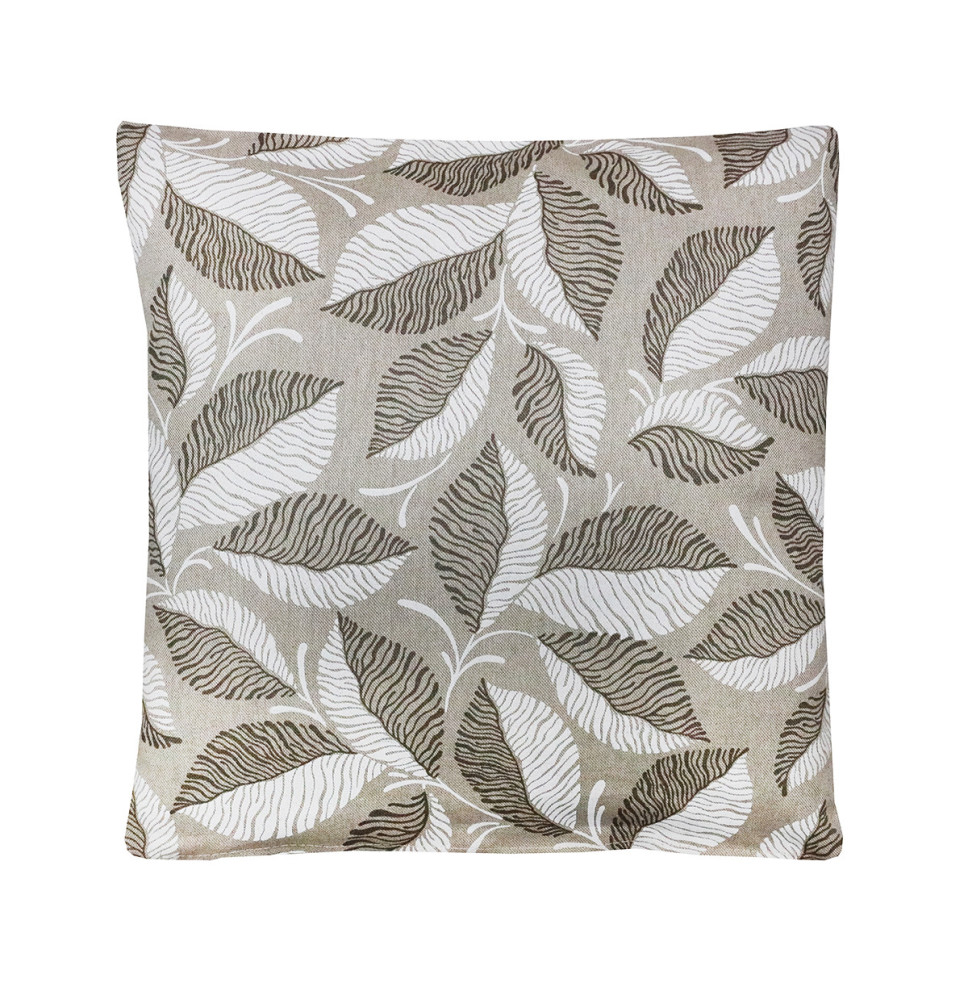 Párnahuzat bézs-fehér lombozat