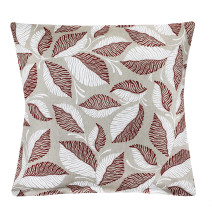 Párnahuzat bordó-fehér lombozat