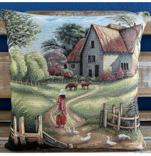 Párnahuzat gobelin 42x42 cm Eden 6230