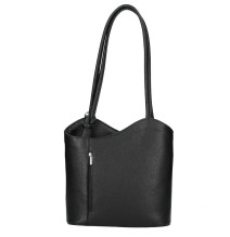 Bőr válltáska/hátizsák 1260 fekete Made in Italy