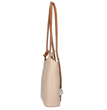 Bőr válltáska/hátizsák 1260 rózsaszín+konyak Made in Italy