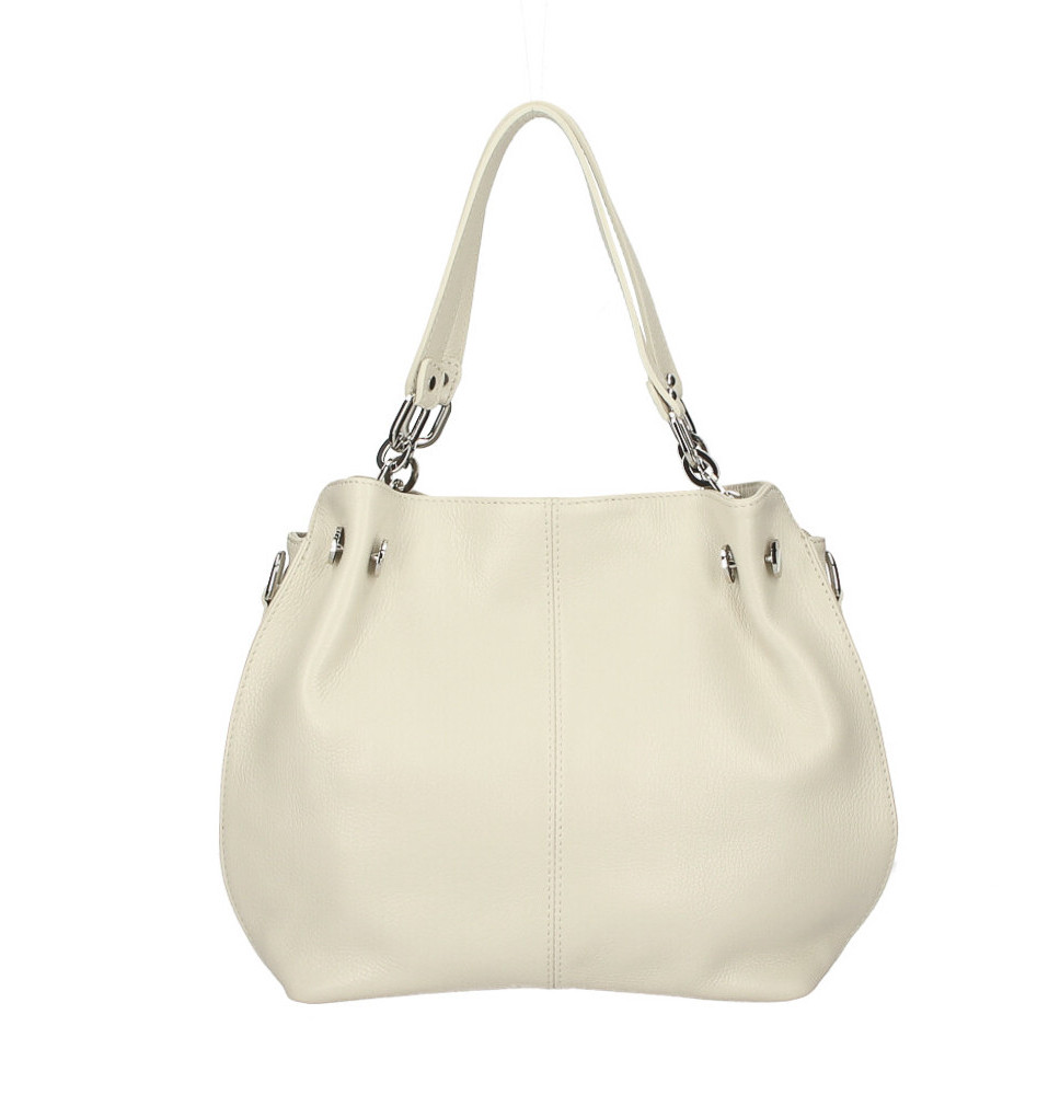 Női bőr kézitáska 842 beige Made in Italy