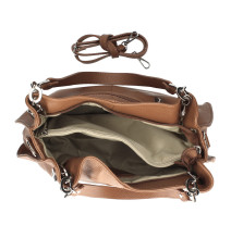 Női bőr kézitáska 842 beige Made in Italy