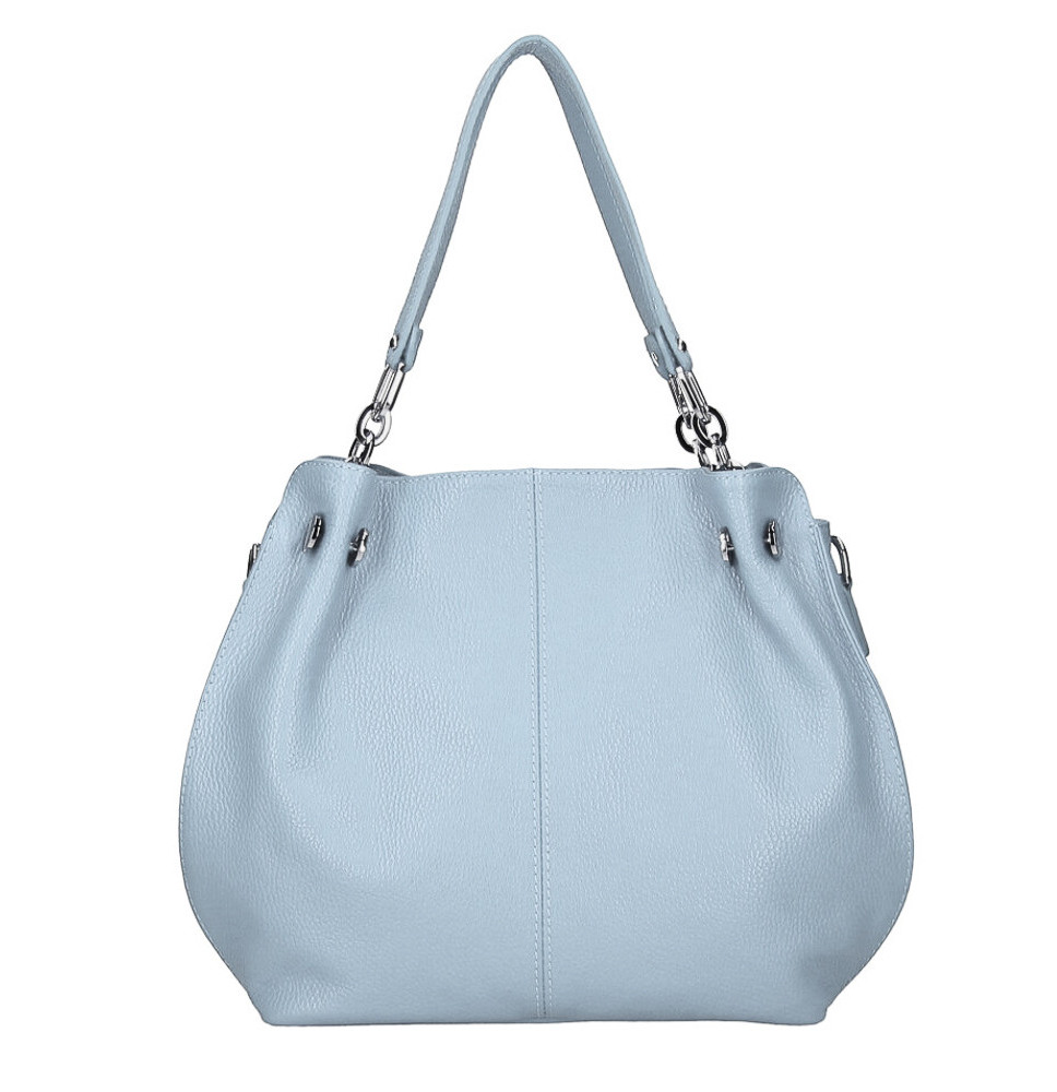 Női bőr kézitáska 842 ég kék Made in Italy