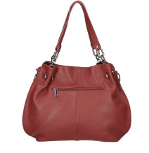 Női bőr kézitáska 842 piros Made in Italy