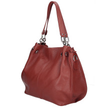 Női bőr kézitáska 842 piros Made in Italy