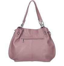 Női bőr kézitáska 842 régi rózsaszín Made in Italy