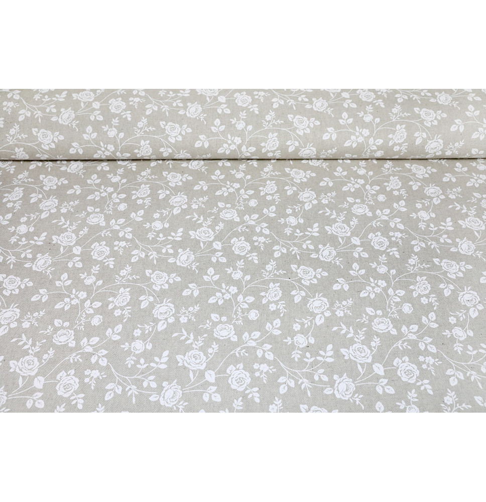 Dekoratív szövet mini fehér virágok