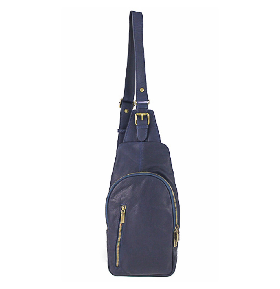 Férfi bőr válltáska 990 kék
