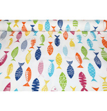 Anyag pamut színes halak