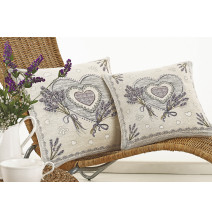 Párnahuzat gobelin Levandula  Chenille IT102