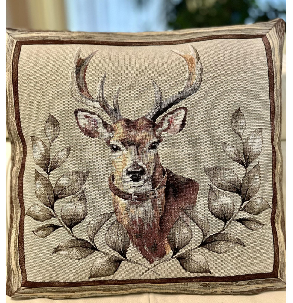 Párnahuzat gobelin Szarvas a barna