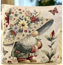 Párnahuzat gobelin Tavaszi manó Chenille IT118