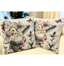 Párnahuzat gobelin Tavaszi manó Chenille IT118