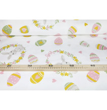 Húsvéti pamut terítő Nyuszi és tojás