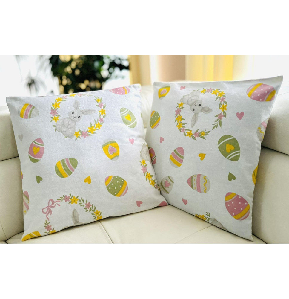 Húsvéti párnahuzat Nyuszi és tojás