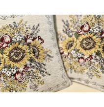 Párnahuzat gobelin Napraforgó Chenille IT101