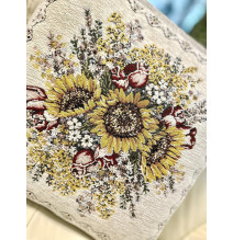 Párnahuzat gobelin Napraforgó Chenille IT101