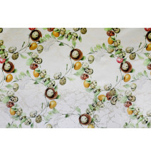 Húsvéti jacquard terítő tojás és fészek motívummal, szélessége 140 cm