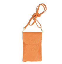 Bőr telefontok 297 narancs Made in Italy