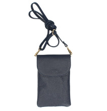 Bőr telefontok 297 sötétkék Made in Italy