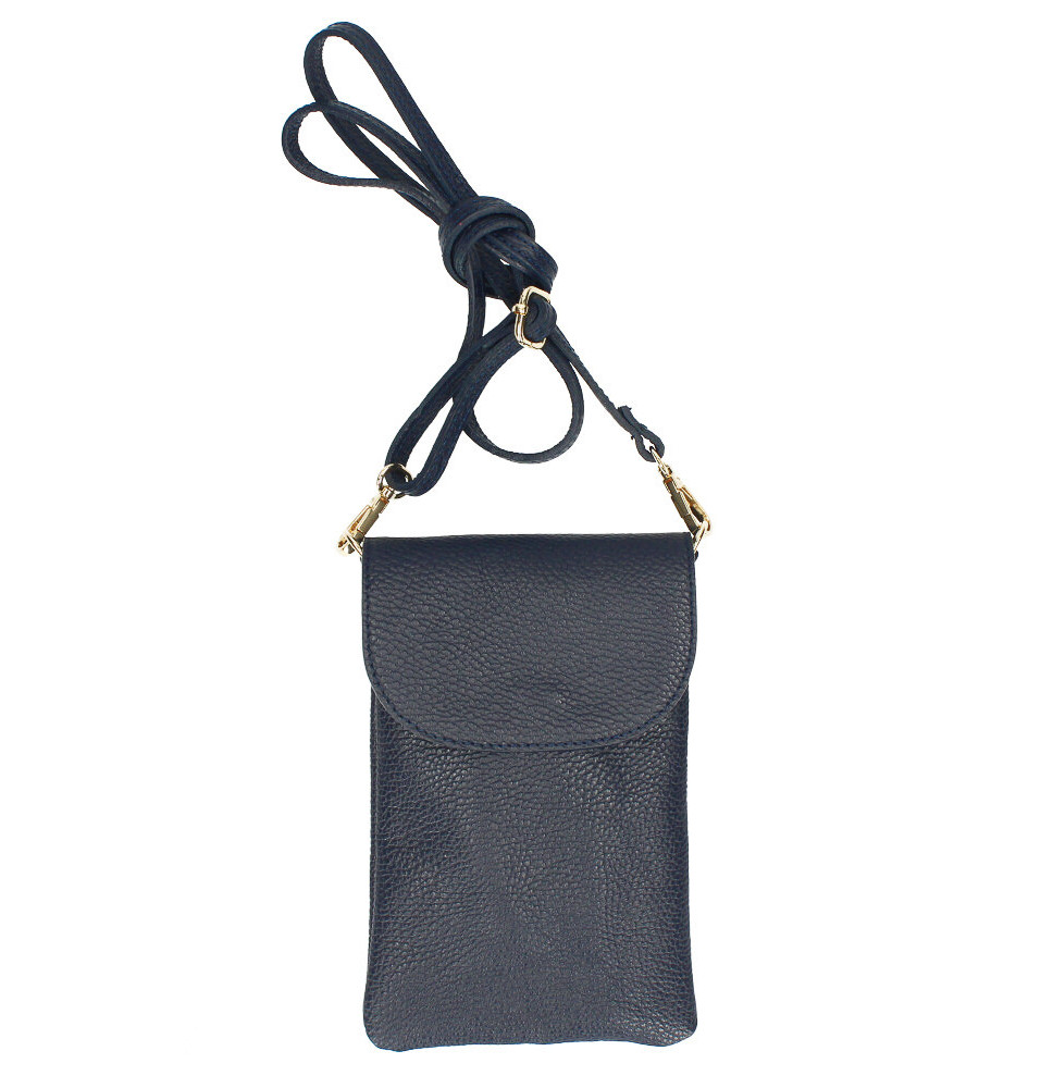 Bőr telefontok 297 sötétkék Made in Italy