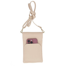 Bőr telefontok 297 púder rózsaszín Made in Italy