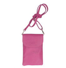 Bőr telefontok 297 fukszia Made in Italy