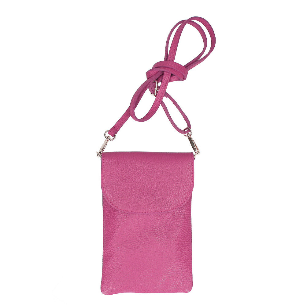 Bőr telefontok 297 fukszia Made in Italy