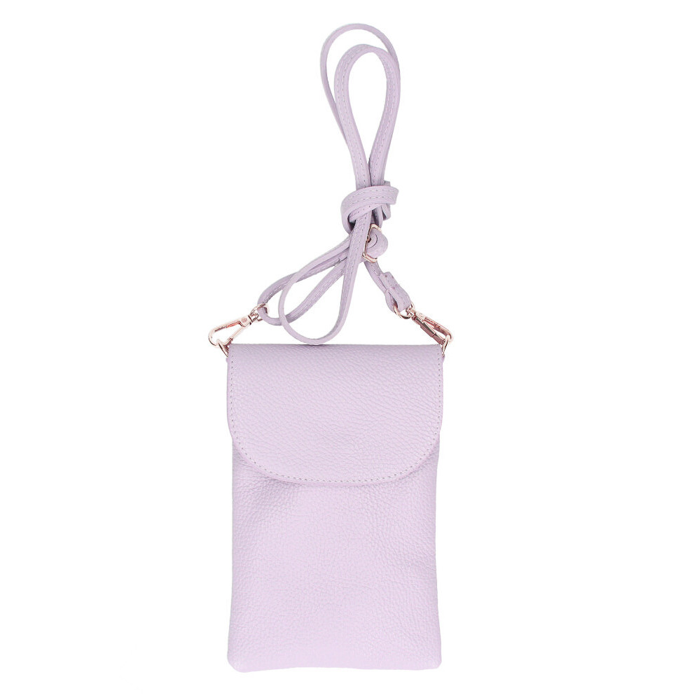 Bőr telefontok 297 halványlila Made in Italy