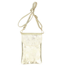 Bőr telefontok 297 aranysárga Made in Italy