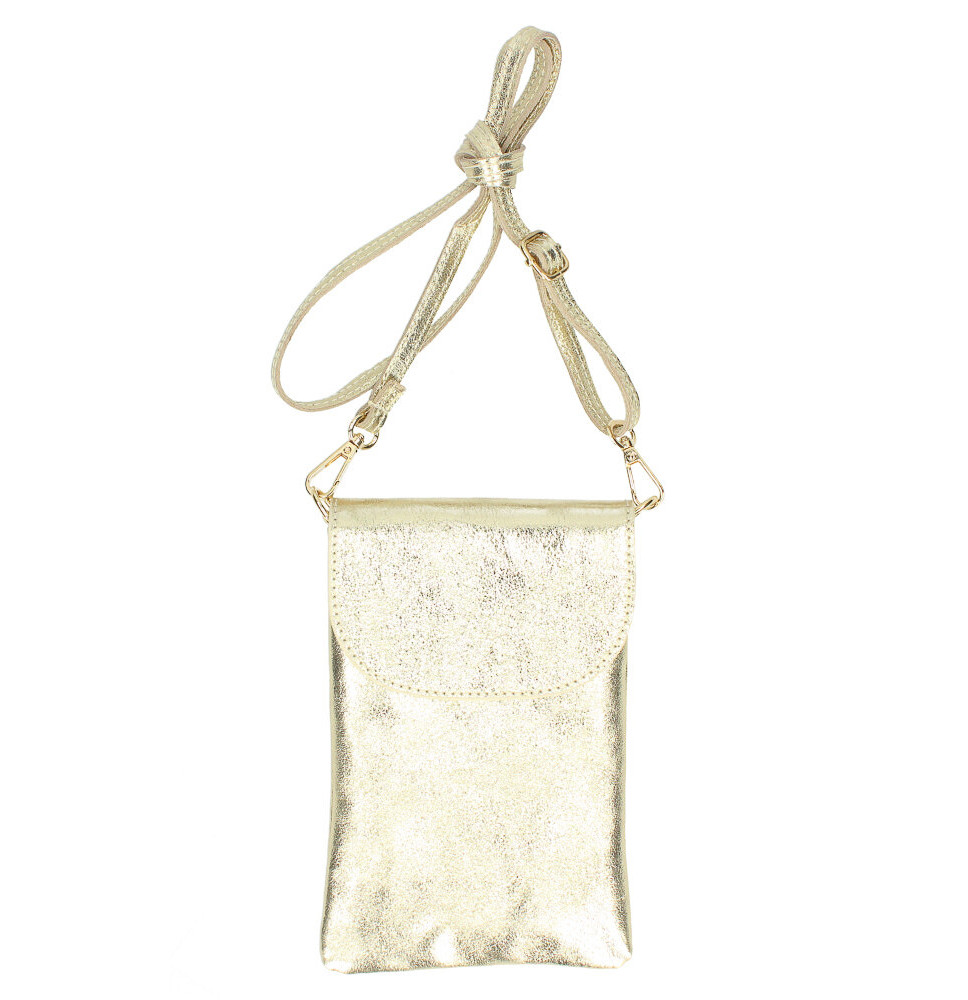 Bőr telefontok 297 aranysárga Made in Italy