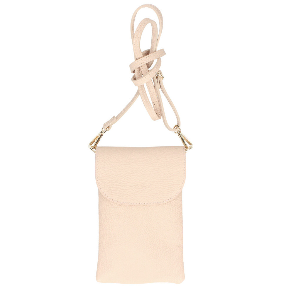 Bőr telefontok 297 rózsaszín Made in Italy