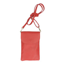 Bőr telefontok 297 piros Made in Italy