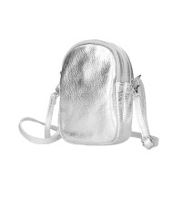 Bőr telefontok 273 ezüst Made in Italy