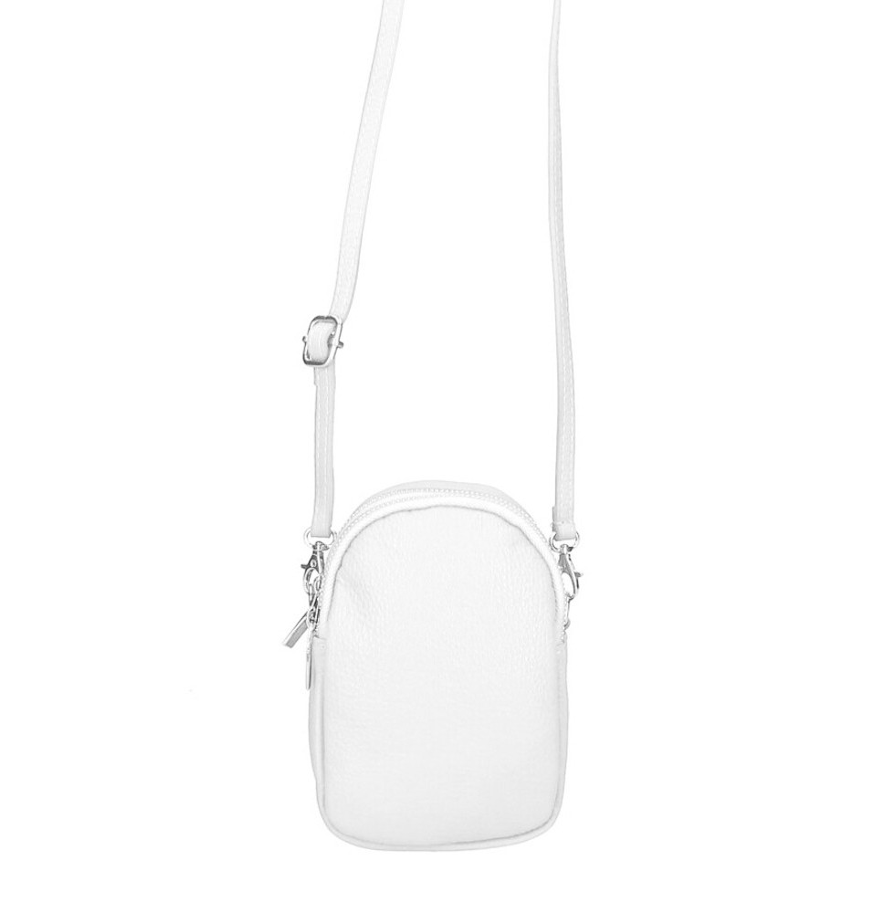 Bőr telefontok 273 fehér Made in Italy