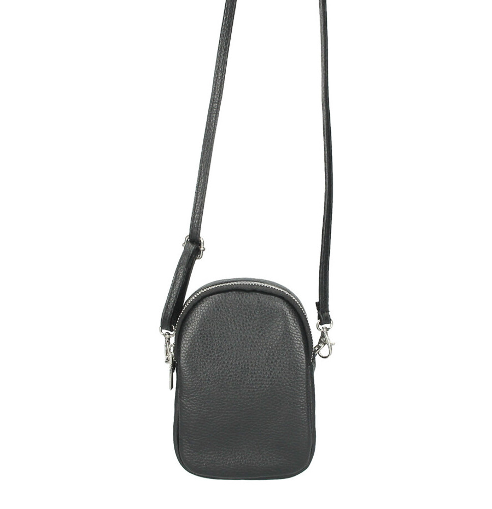 Bőr telefontok 273 feketé Made in Italy