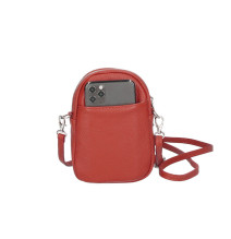 Bőr telefontok 273 piros Made in Italy