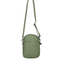 Bőr telefontok 273 katonai zöld Made in Italy