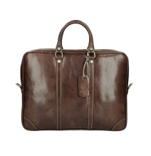 Bőr aktatáska 380 barna Made in Italy