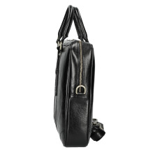 Bőr aktatáska 380 fekete Made in Italy