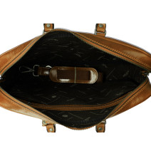 Bőr aktatáska 380 konyak Made in Italy