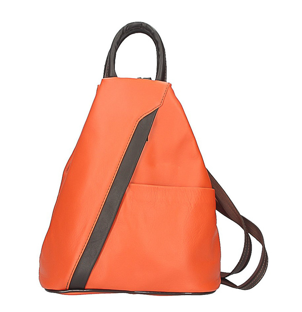 Narancssárga bőr hátizsák, Olaszországban gyártva