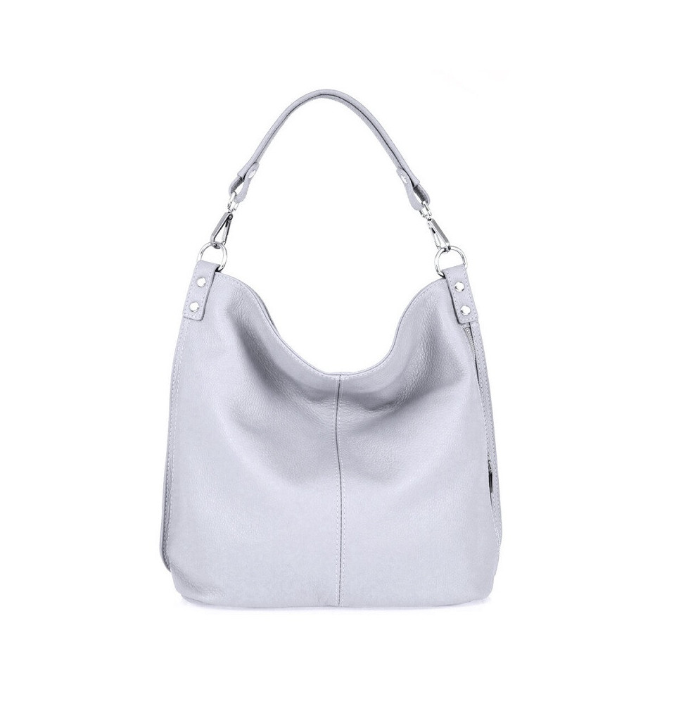 Bőr válltáska 981 szürke Olaszországban