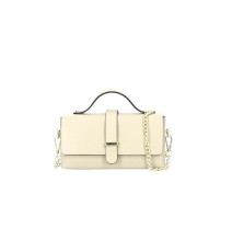 Bőr kézitáska 287 bézs Made in Italy