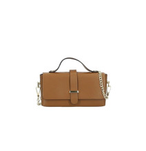 Bőr kézitáska 287 konyak Made in Italy