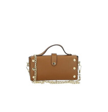 Bőr kézitáska 287 konyak Made in Italy