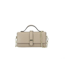 Bőr kézitáska 287 szürkésbarna Made in Italy