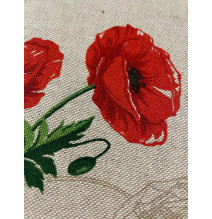 Terítő piros vadmák 50x150 cm Made in Italy